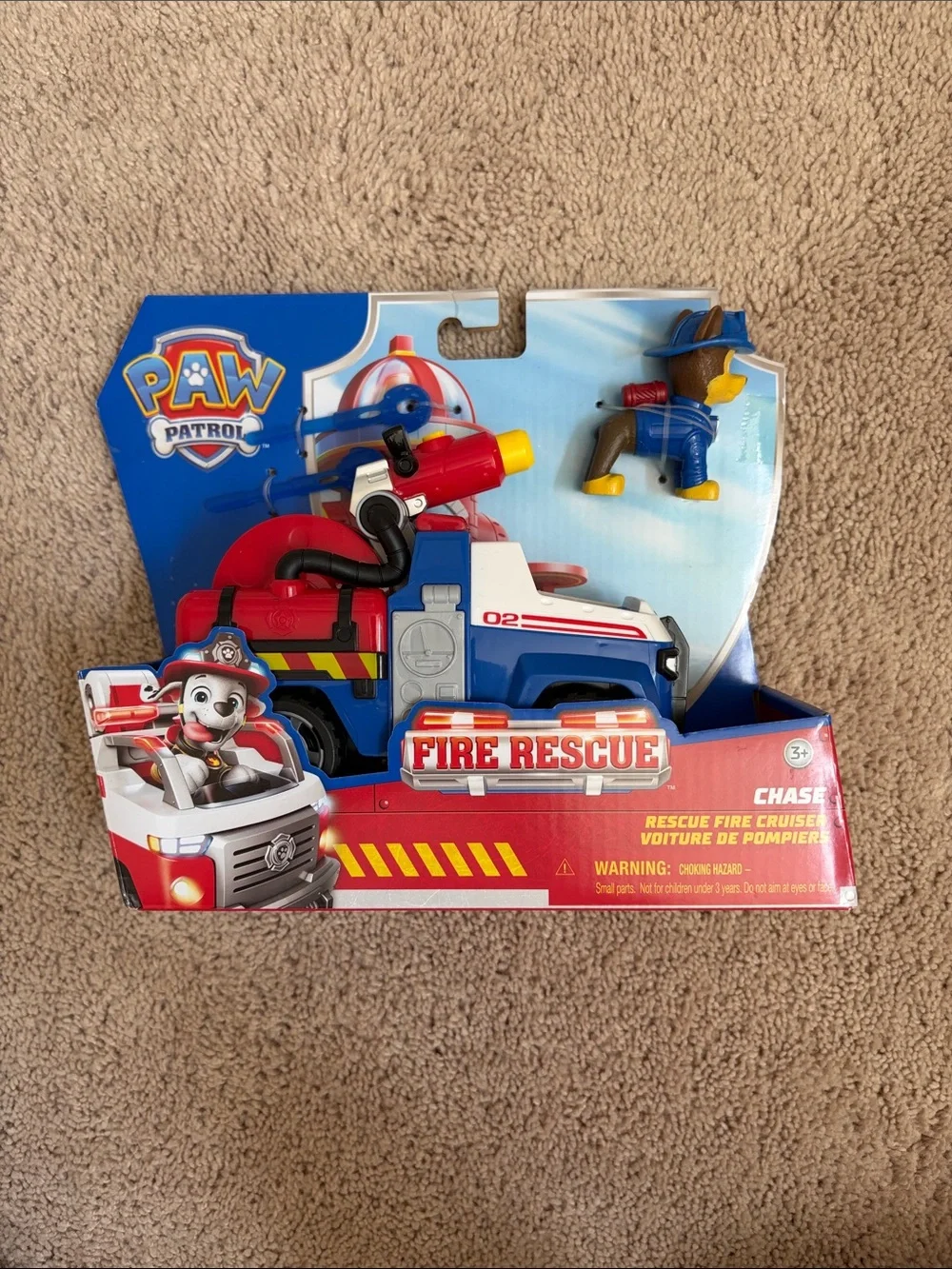 Paw Patrol Chase Fire Rescue Cruiser Toy - Blue, Red, Yellow
